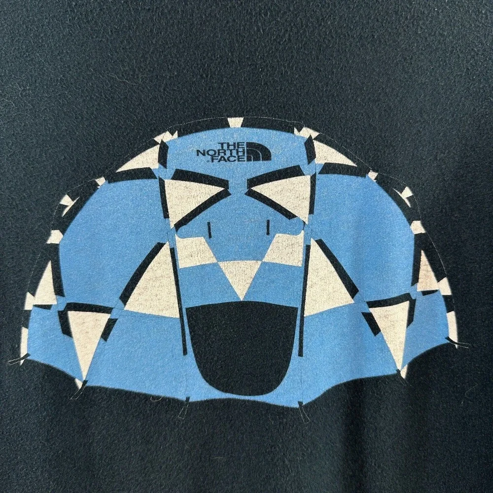 The North Face‎ T-shirt Mens L Blue Tent Tee Outdoors Camping Hiking PNW Arctic